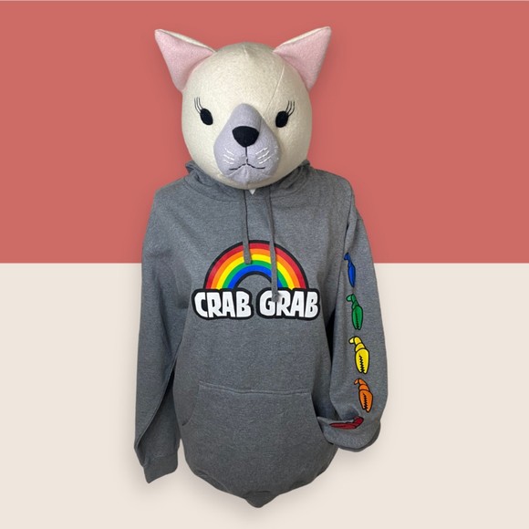 Crab Grab Tops - 🦀 NWT CRAB GRAB PRIDE KANGAROO POCKET HOODIE SWEATSHIRT MEDIUM